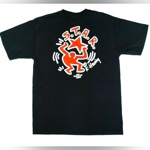 Y2K Keith Haring S.T.A.R Fruit of Loom Double Sided Print T-Shirt (M)